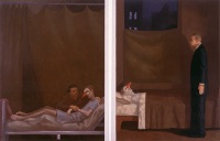 The Lamentation / By Punchinello's Bed, 78 x 58 each, o/c, 1992