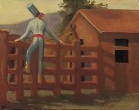 Punchinello At the Ok Corral, 11 x 14, o/c, 1995